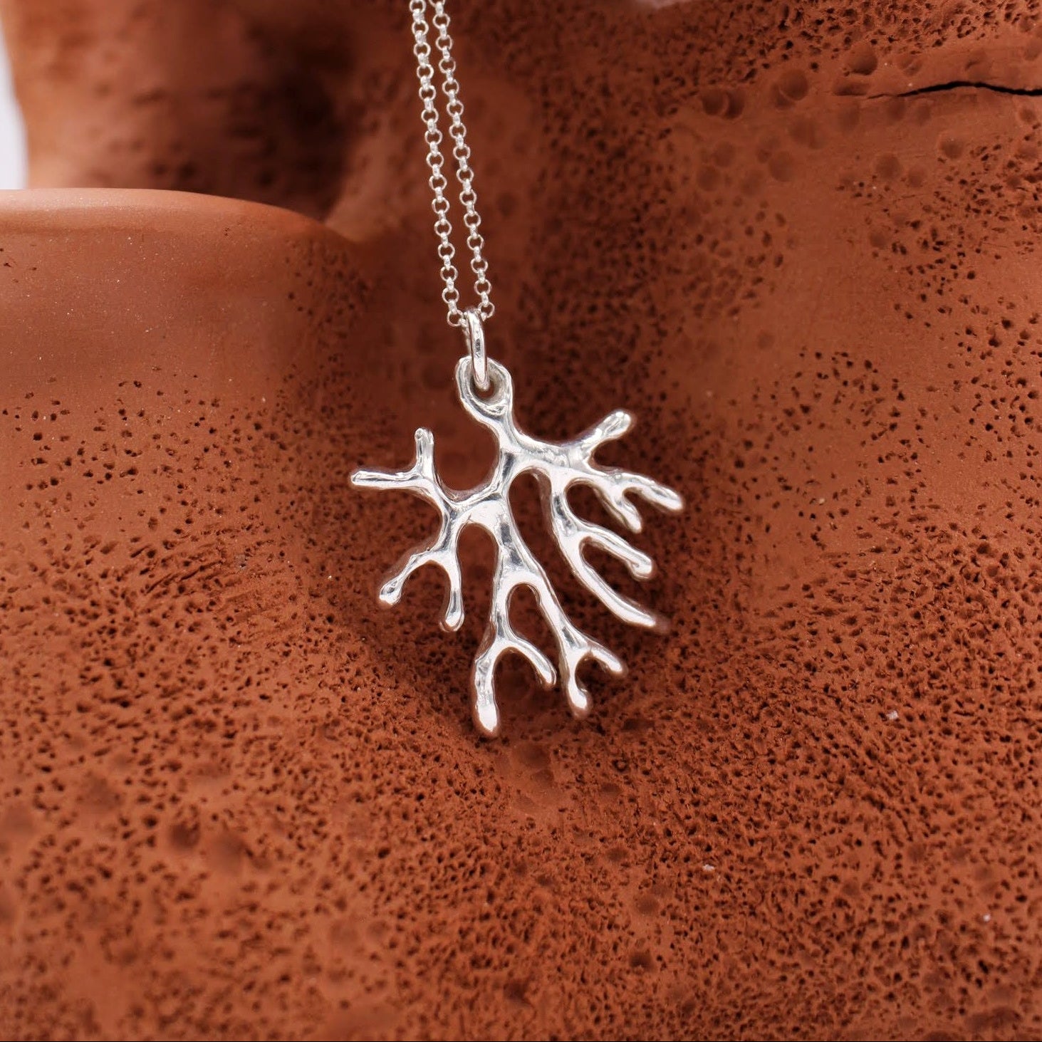 Coral inspired sculptural pendant