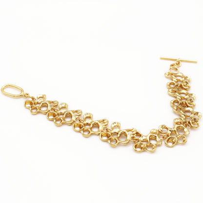 Pulsera Raíz dorada (3 micras) sobre plata, joyería inspirada en el mar de Naturalesa